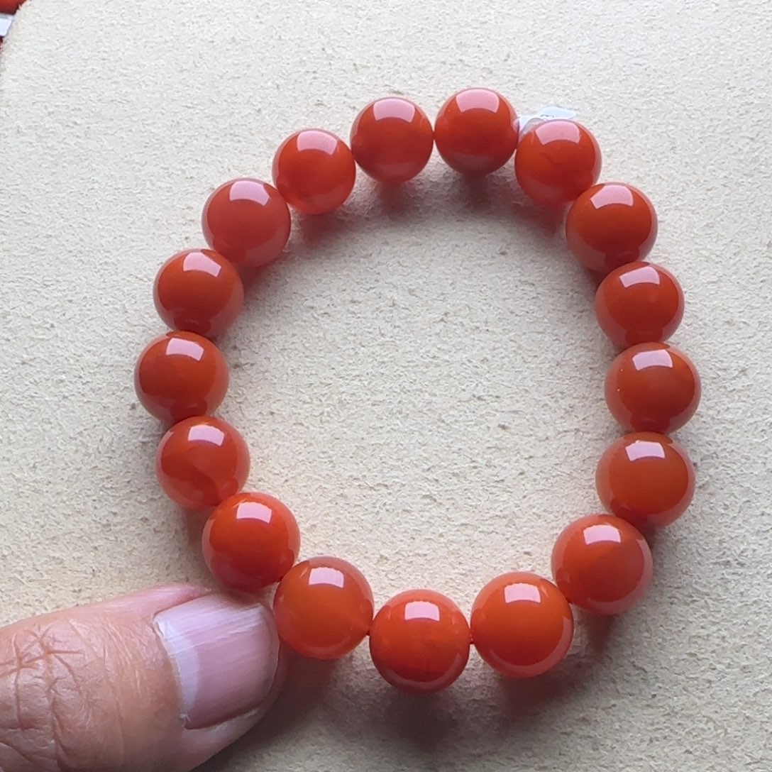 南红玛瑙未镶嵌手链大黑洞