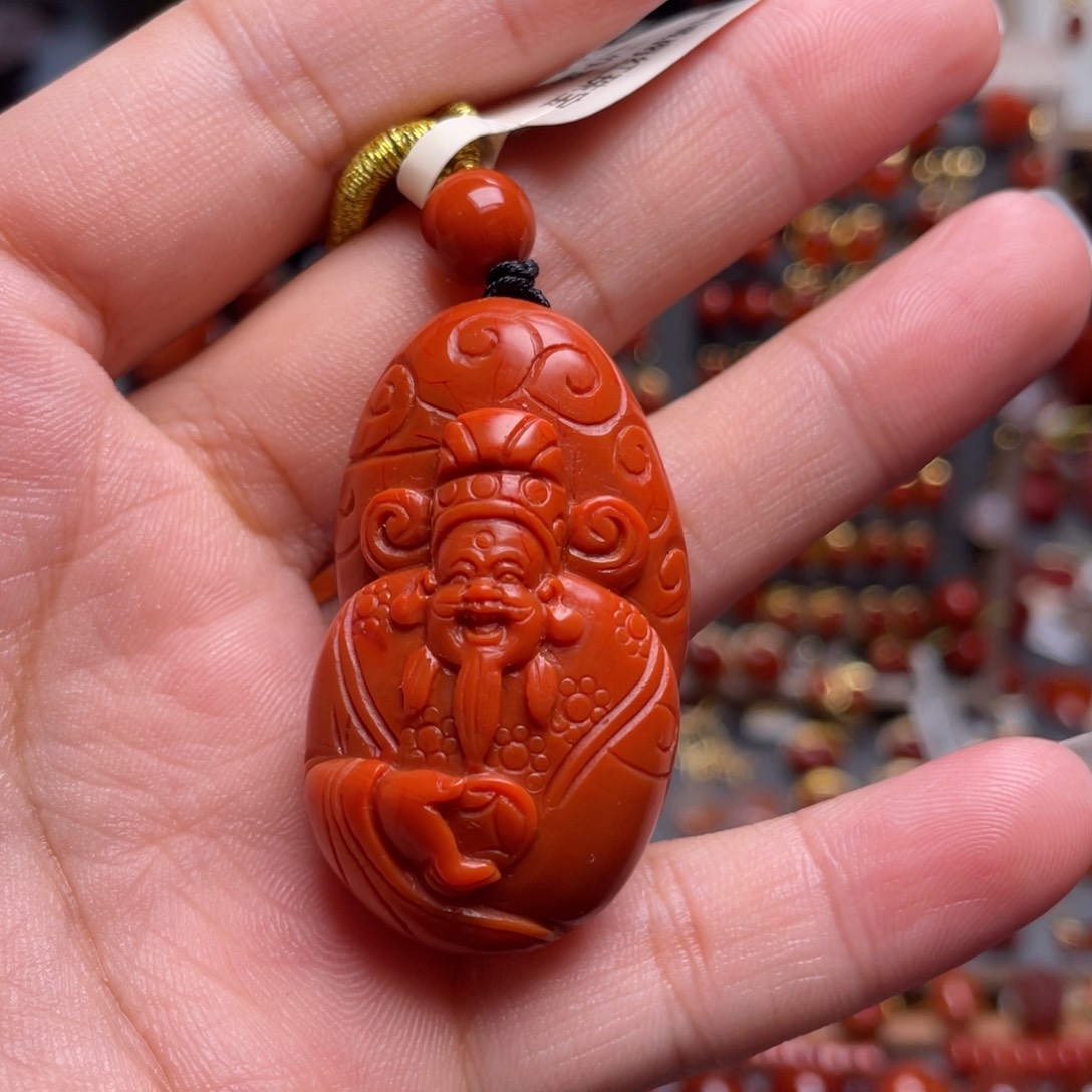 南红玛瑙未镶嵌财神爷