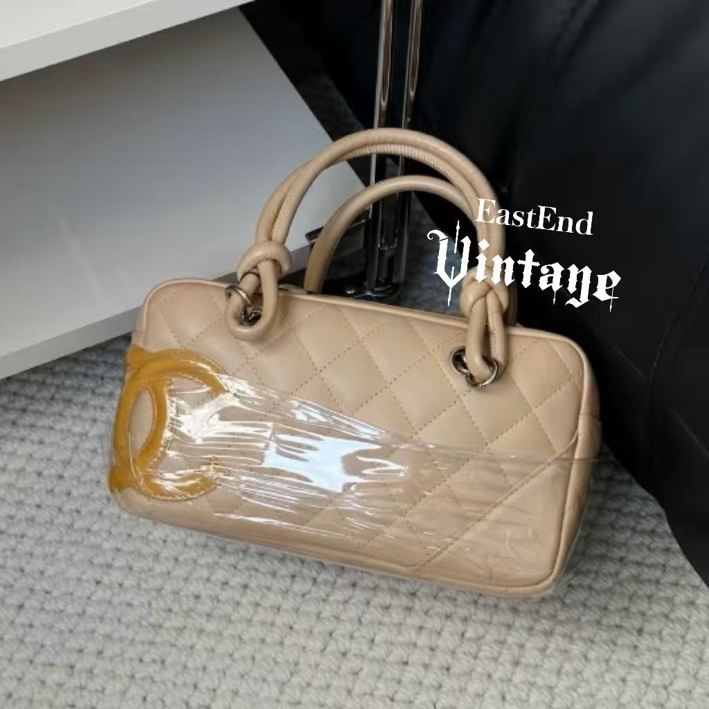 95新 Chanel/香奈儿 東区-奶茶色康鹏手提包/37761