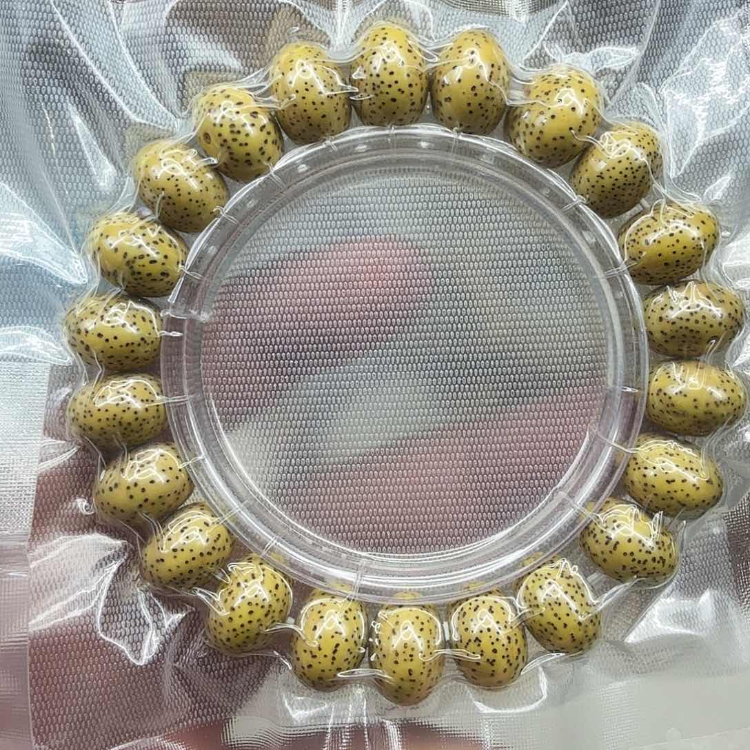 星月菩提手串34黄星月菩提单圈苹果园1.4