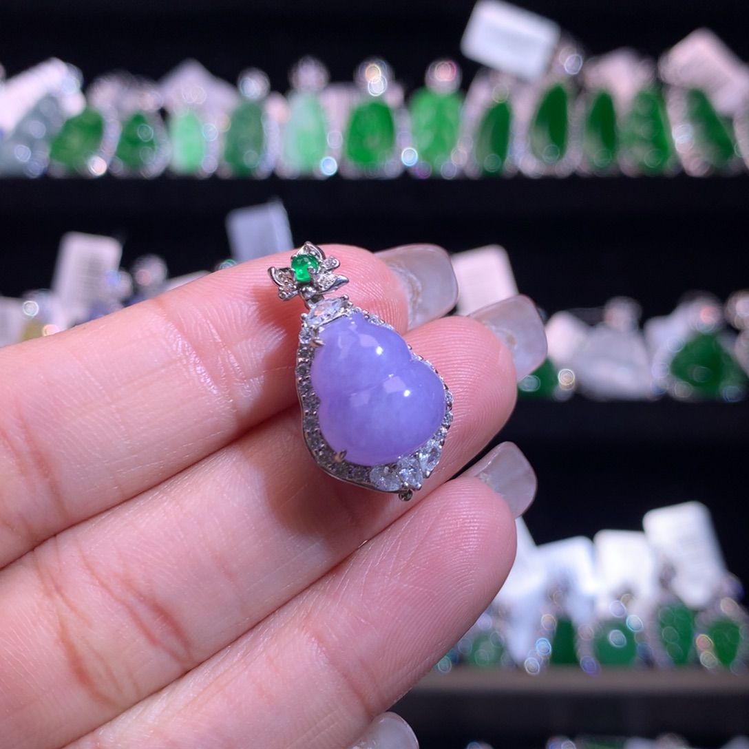 【闪购商品】颈饰银S925镶嵌翡翠