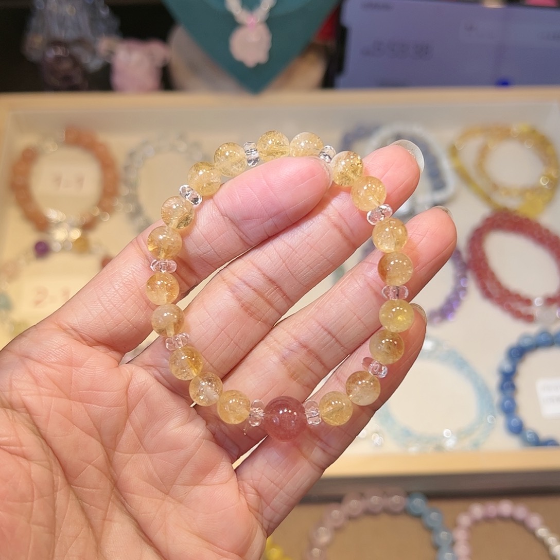 水晶手链未镶嵌黄