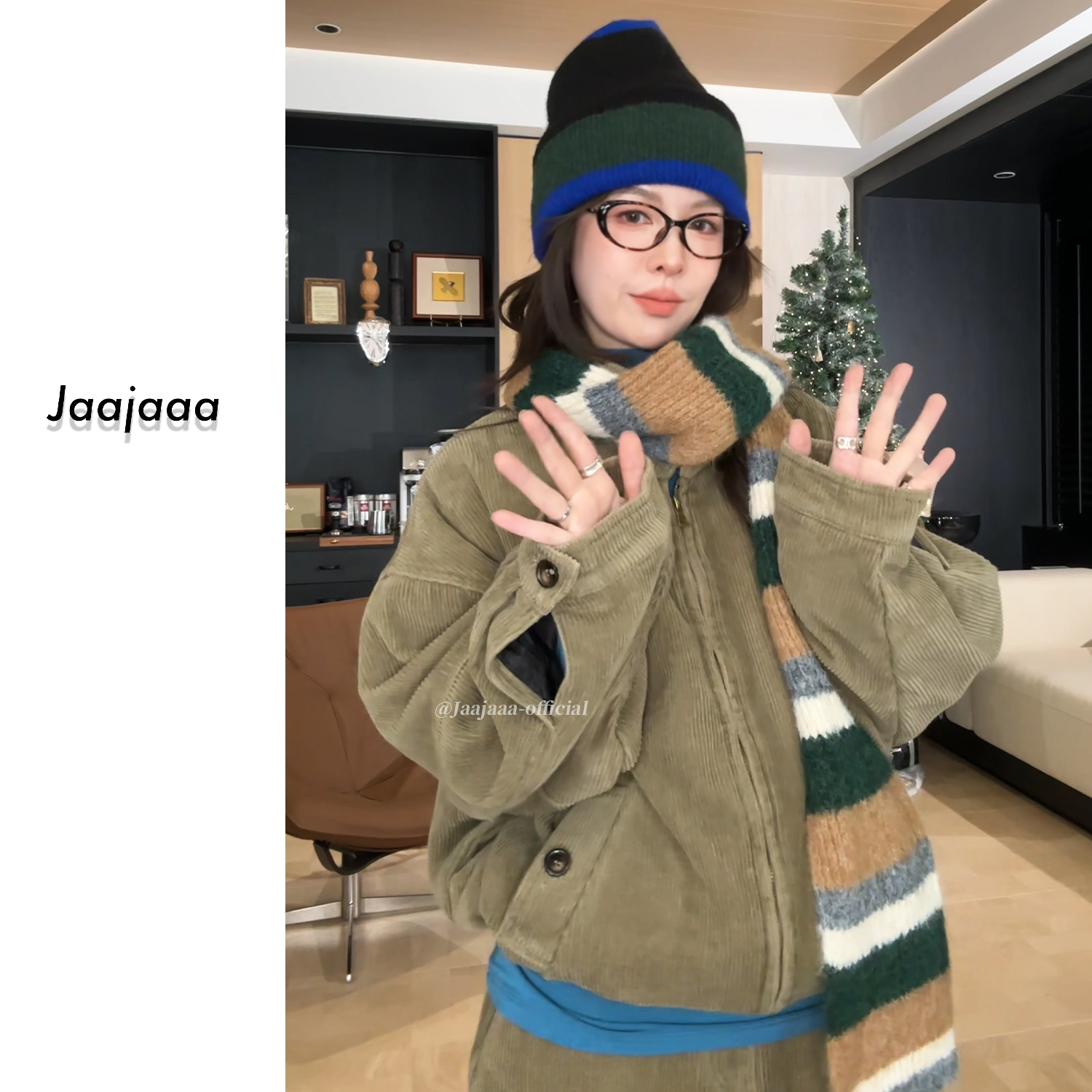 Jaajaaa复古回潮  小众百搭简约时尚做旧复古羽绒外套+裤子/HXIG
