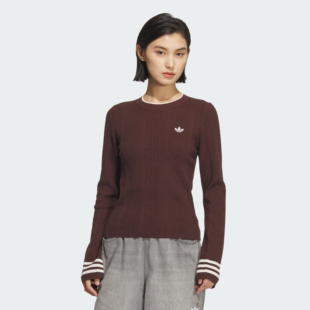 【滔搏联动】adidas/阿迪达斯女子CREW SWEATER毛线套头衫KS5966