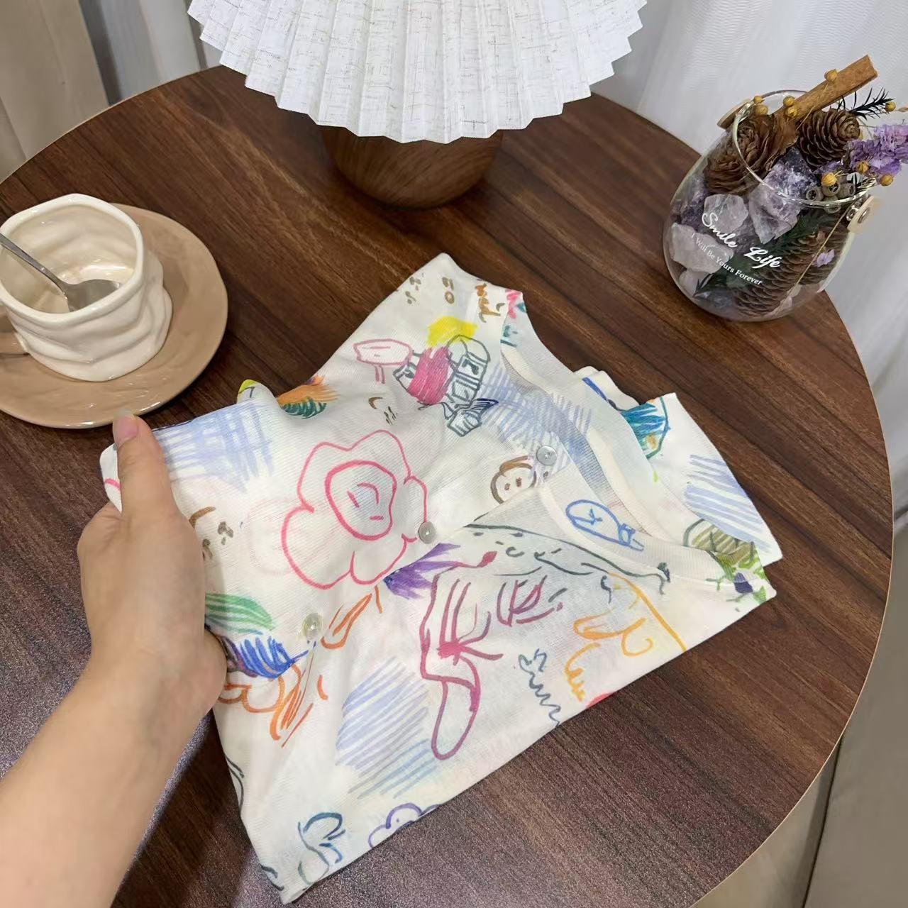 水溶卡通涂鸦高颜值开衫