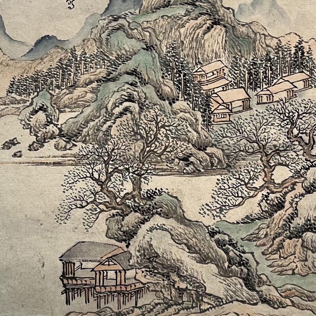 【辽拍】V240226-4-06《山水》（0.4平尺）纸本镜片 yy1207t