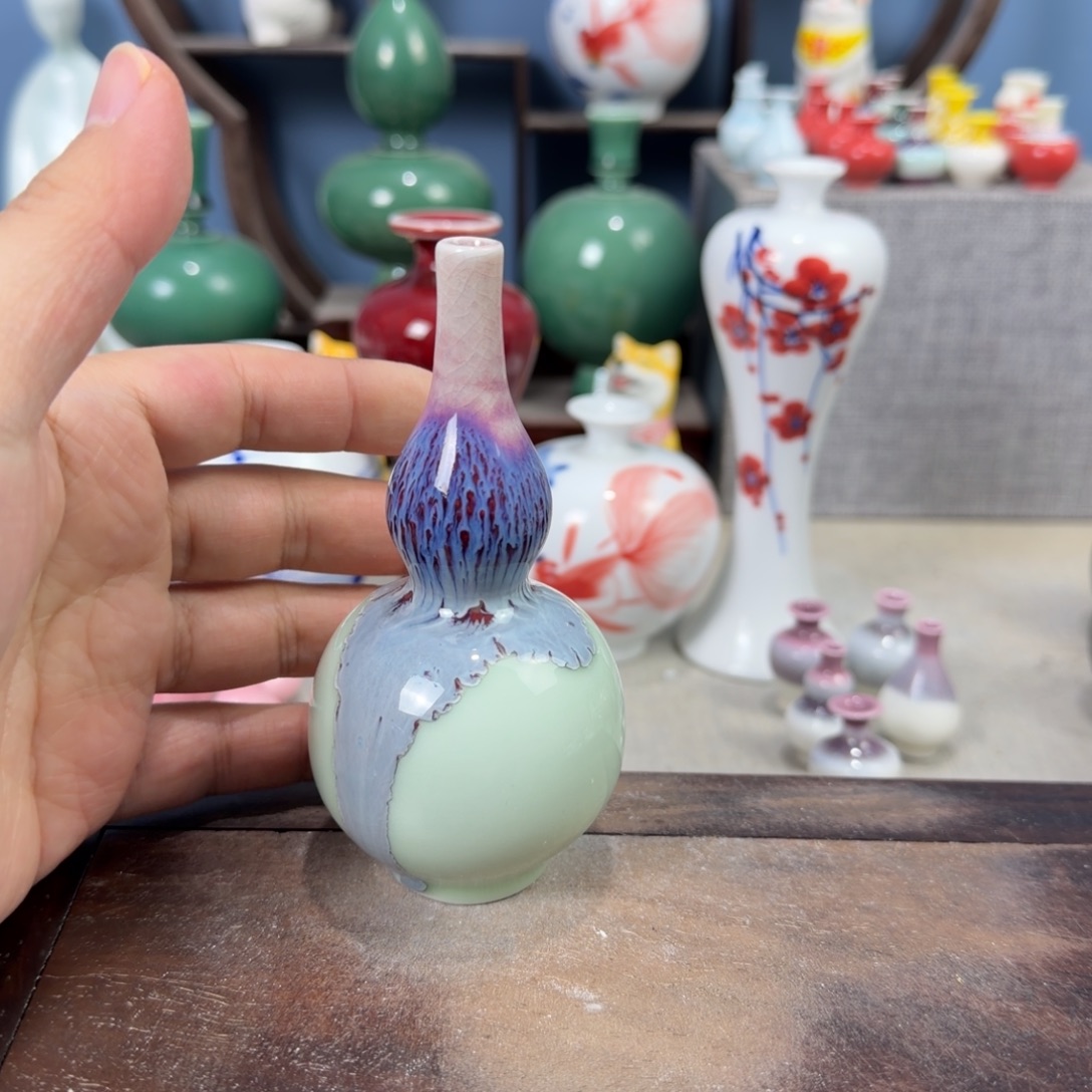 陶瓷手工小花器摆件