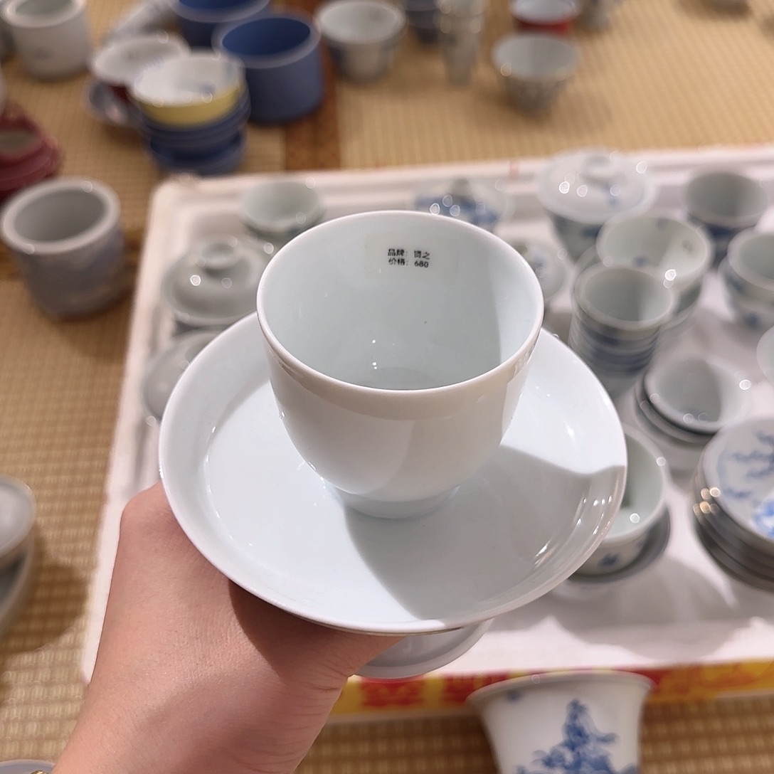 阿***富白瓷供水杯套组装