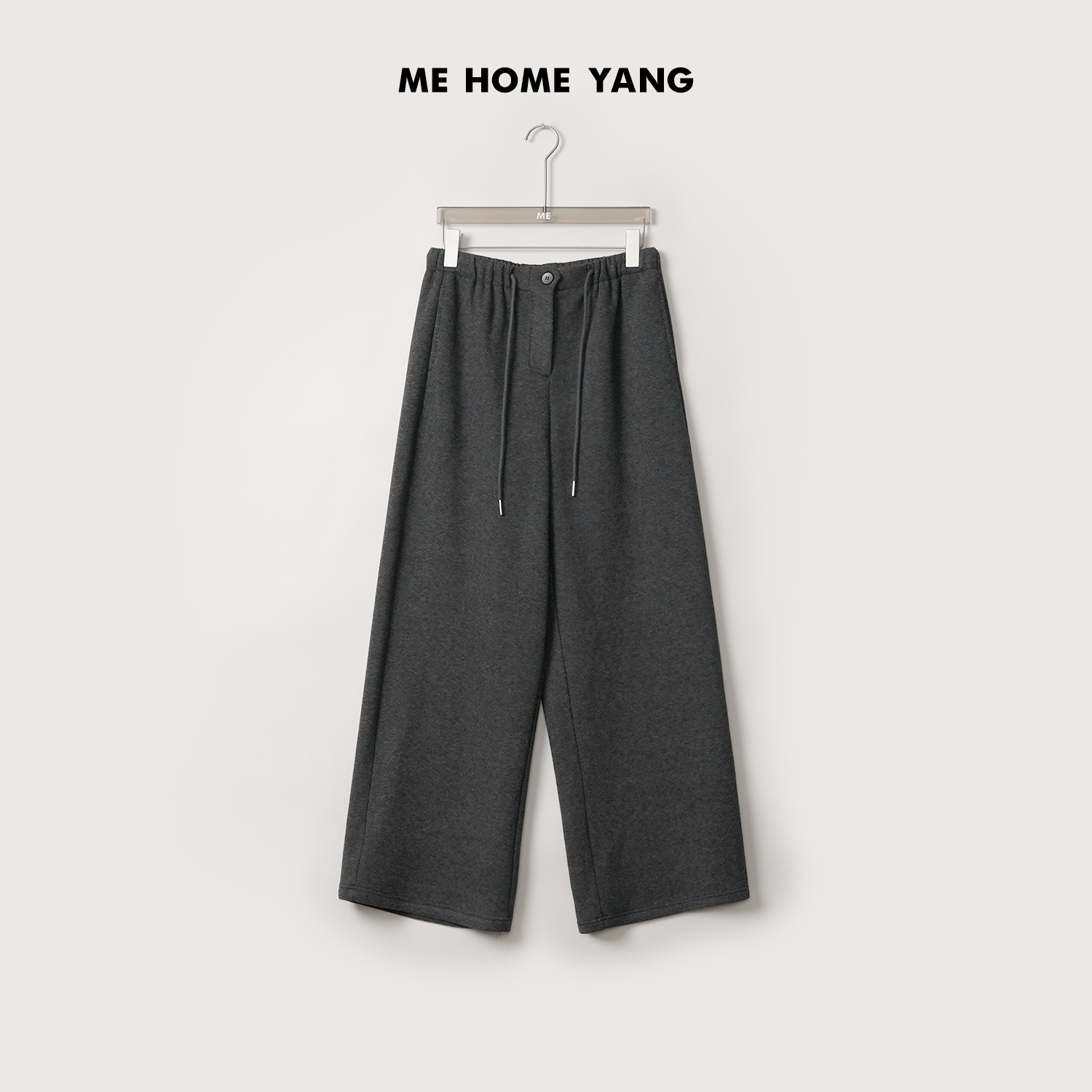 ME【松弛腔调】定制绵羊毛人字纹呢内里绒保暖高腰显瘦裤子MEQA4678