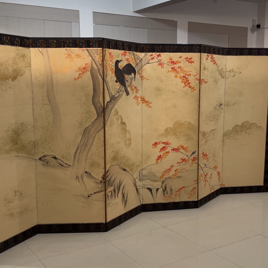 绘画屏风框画茶空间设计