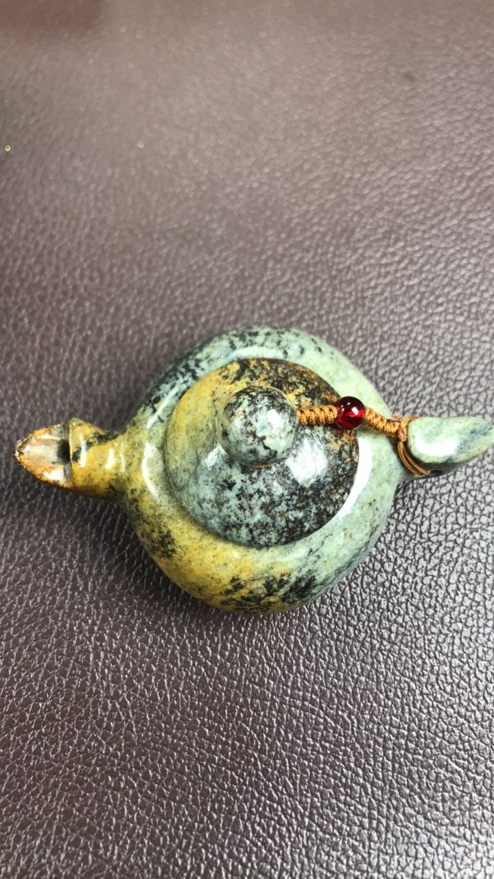 天然河磨玉……手把件……