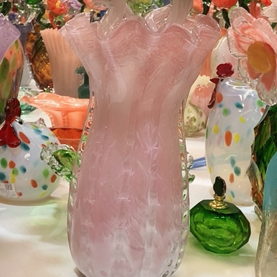 琉璃花瓶高32厘米口径15厘米