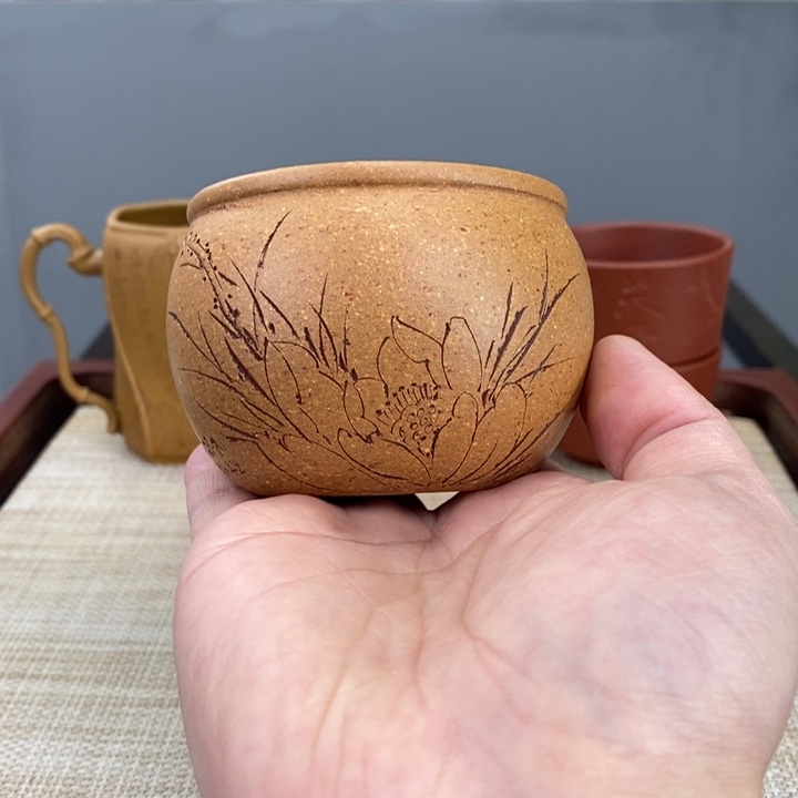 紫砂茶杯宜兴紫砂主人杯