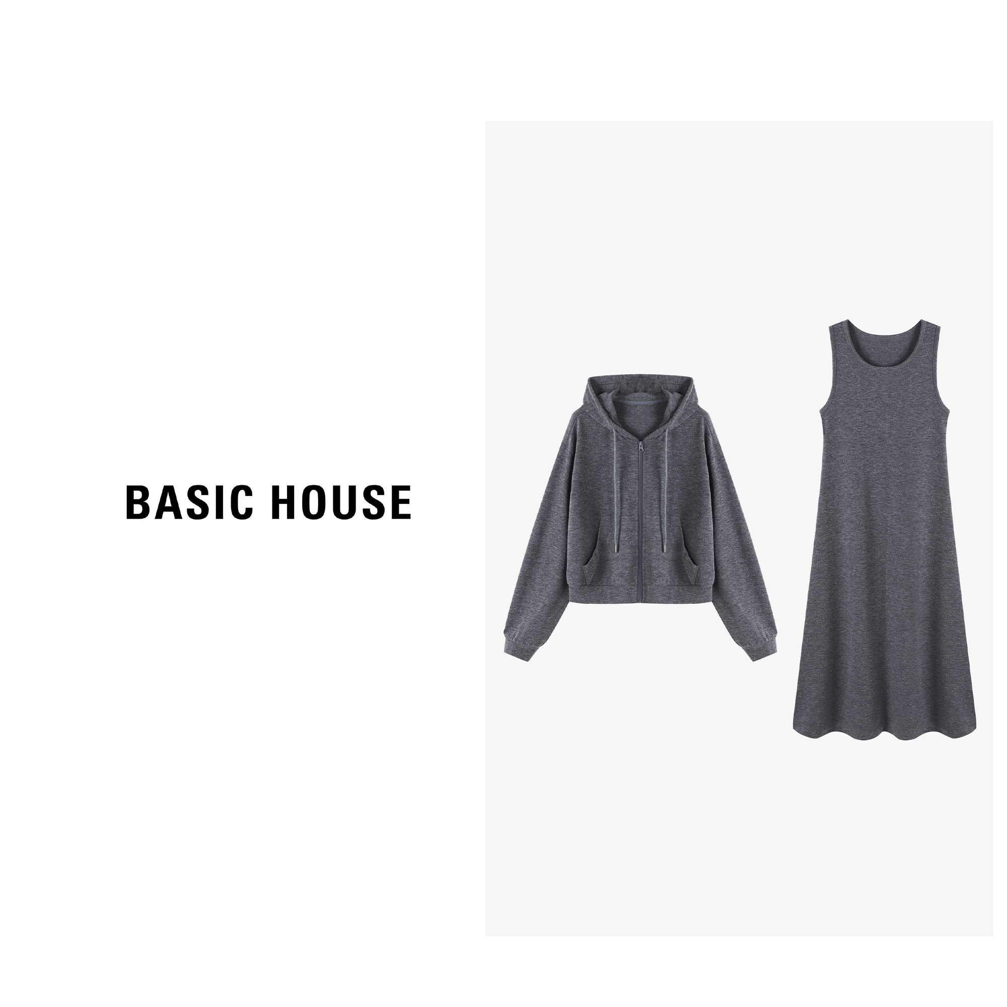 【薇笑专属】Basic House/百家好韩版显瘦气质针织套装-B0624E50862
