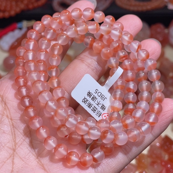 南红玛瑙聚宝盆多圈6+未镶嵌533