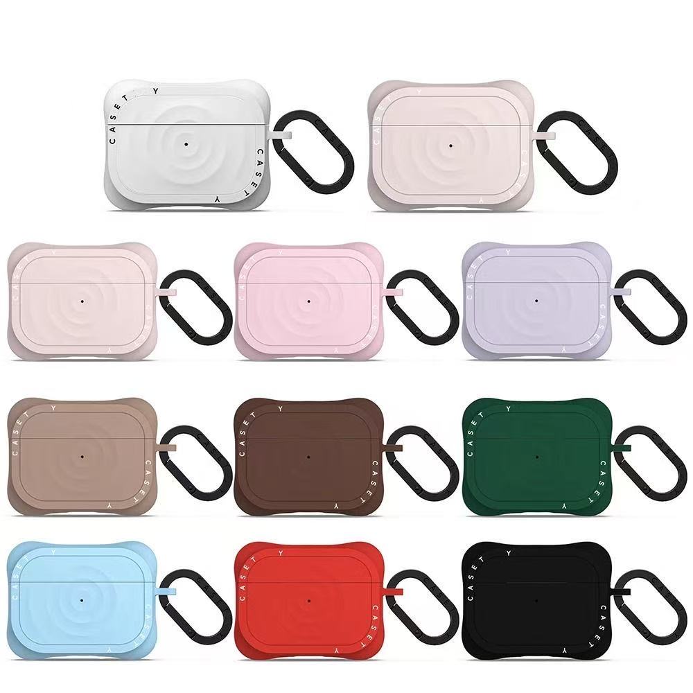 时尚简约波漾苹果蓝牙耳机套适用于AirPods Pro 2/3/4代保护壳
