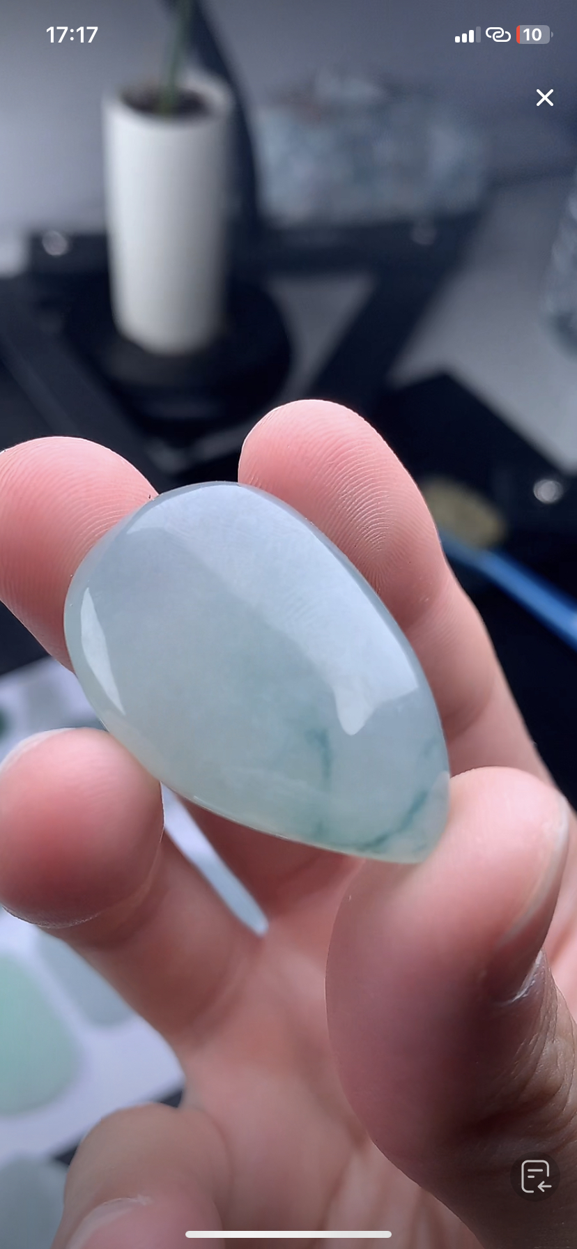 糯冰飘蓝花边角料