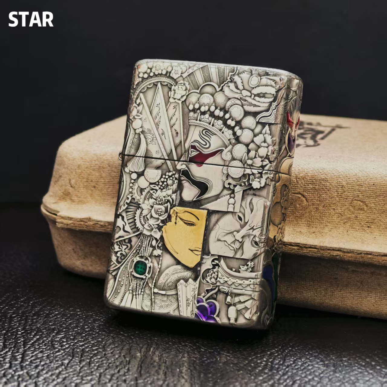 STAR恒星905盔甲珐琅彩霸王别姬煤油打火机