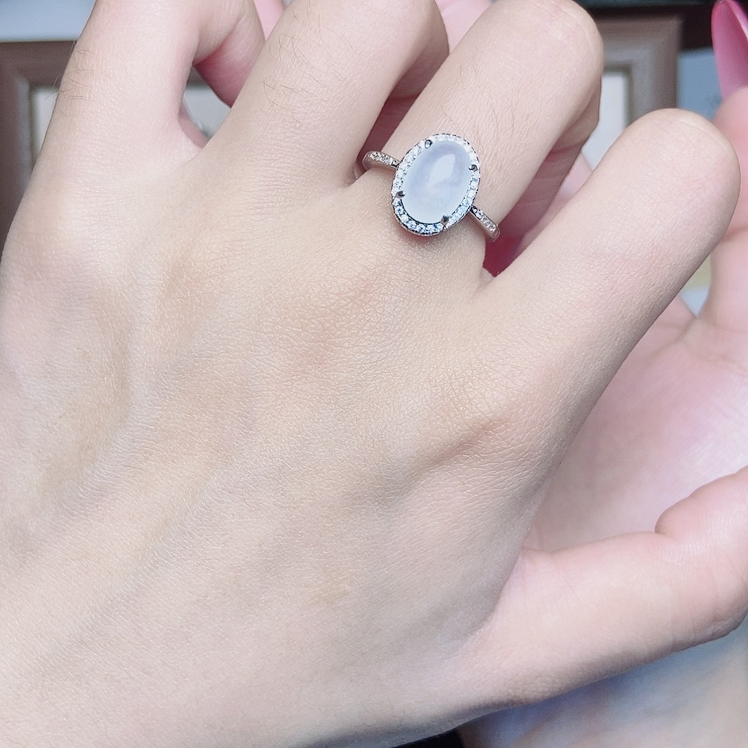 翡翠银S925镶嵌戒指07