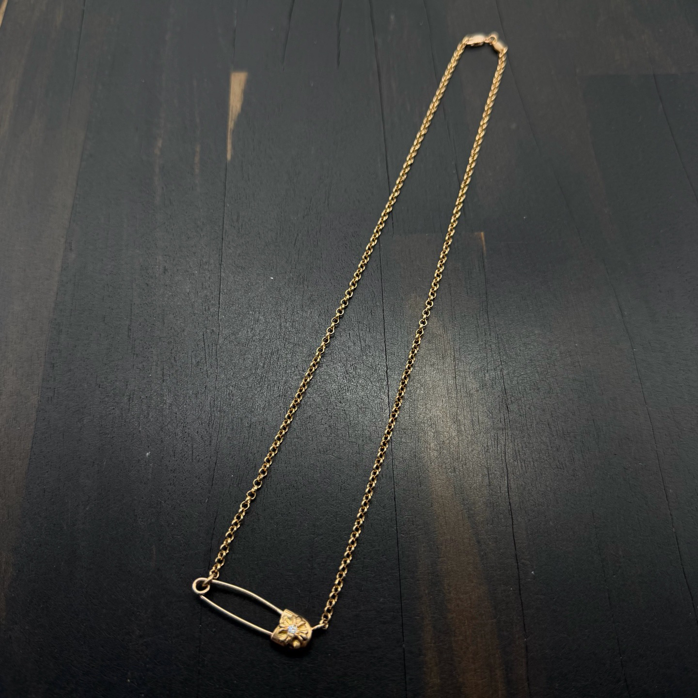 合金项链 45cm Chrome Hearts 克罗心 白rollchain别针项链