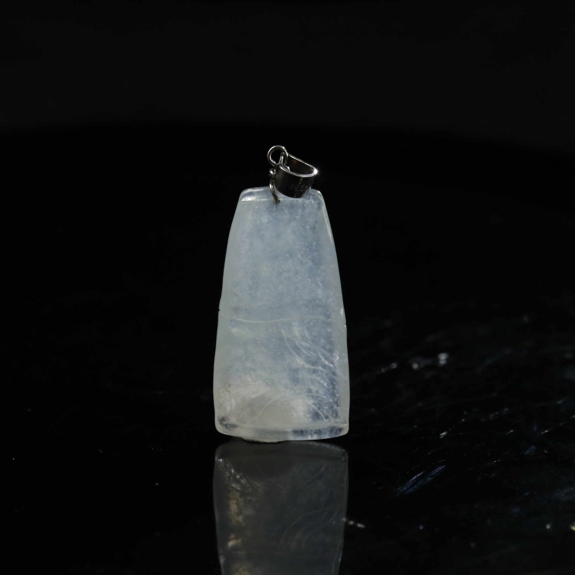 27天然缅甸翡翠A货s925冰竹节/500458/上海嘉禾拍卖