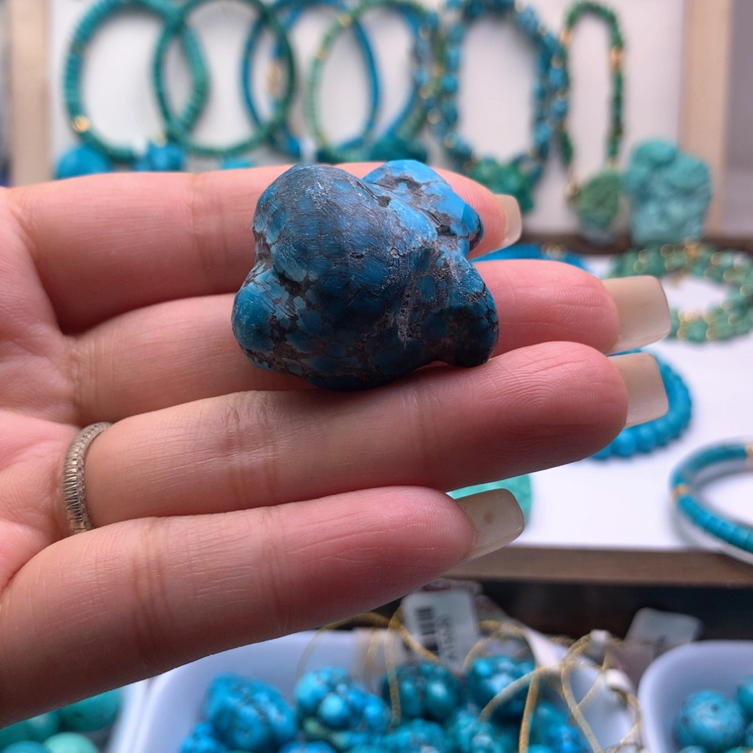 绿松石未镶嵌挂件