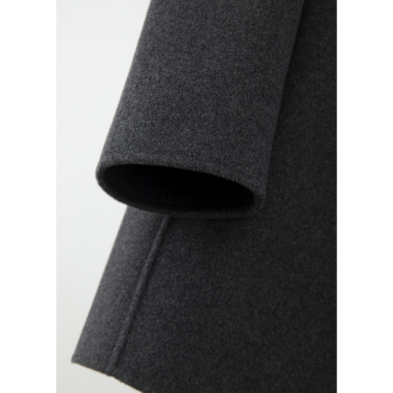 翻驳领双排扣毛呢大衣秋MF4F0103