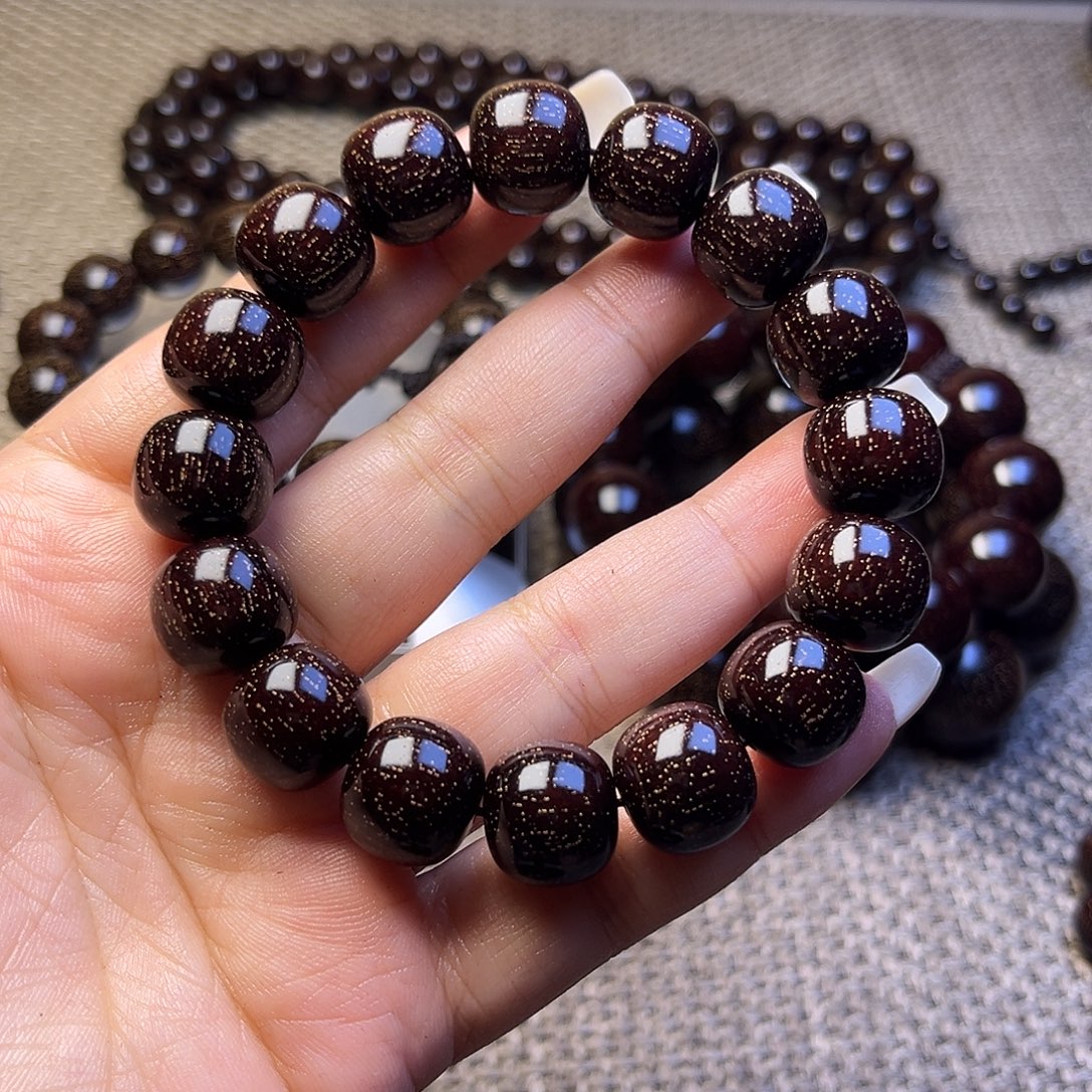 黑***格檀香紫檀（小叶紫檀）1.3 1.4老型珠爆星