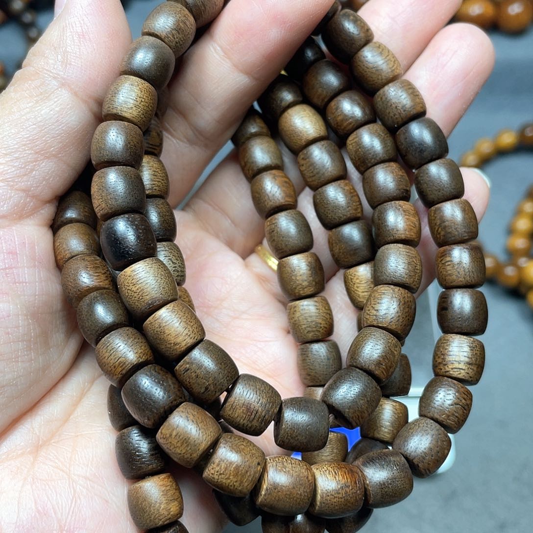 沉香手串芽庄白棋0.8