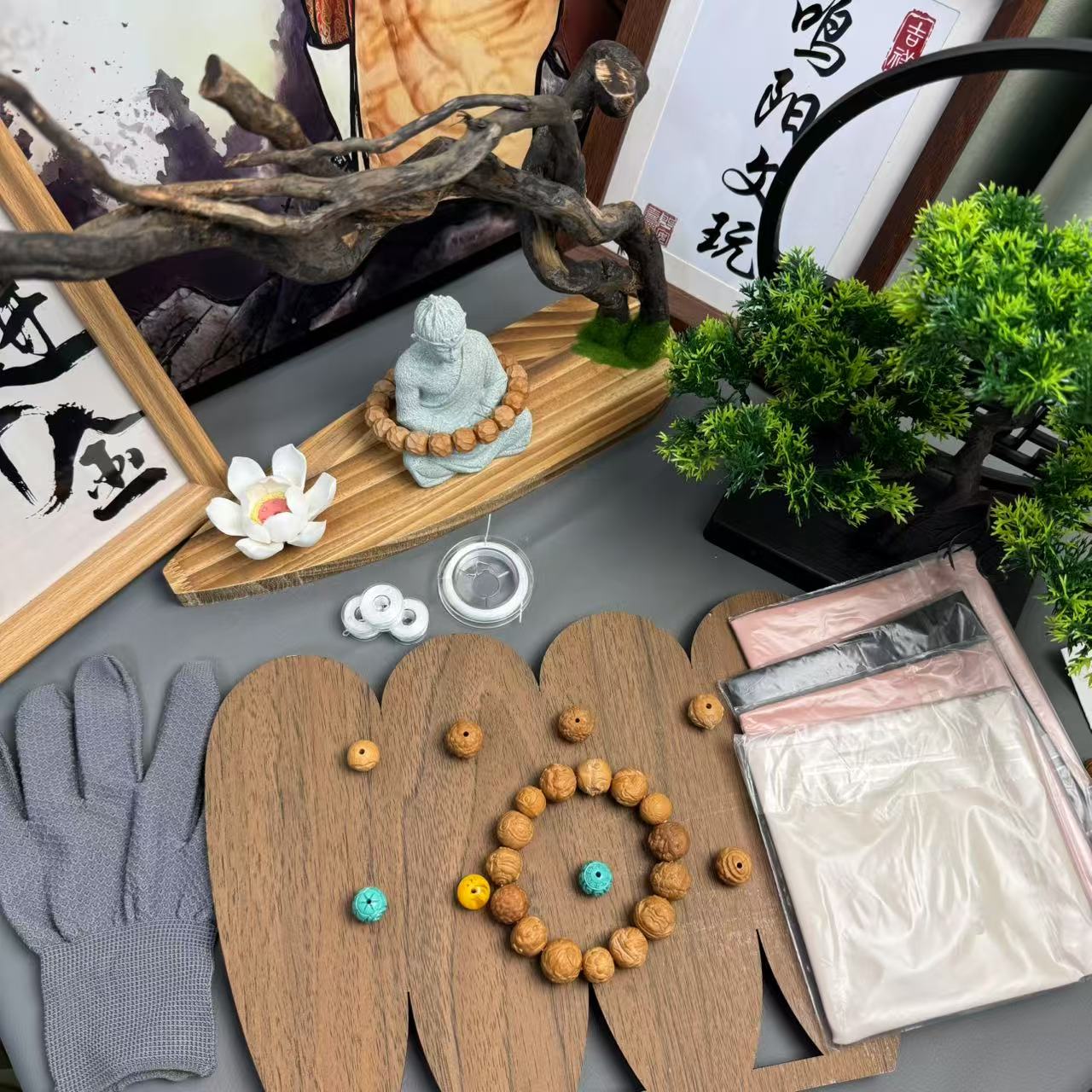 【浅棠 单籽配珠】无瑕疵猴头毕业级精工雕刻核桃文玩配珠