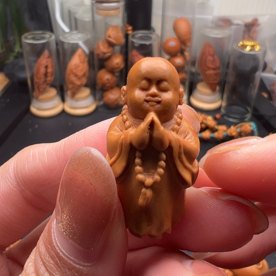 珍***朵吊坠橄榄核小佛单子