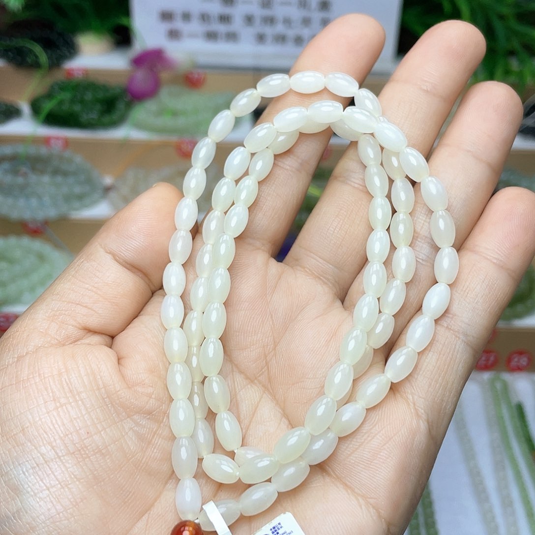 和田玉颈饰未镶嵌清**心5mm