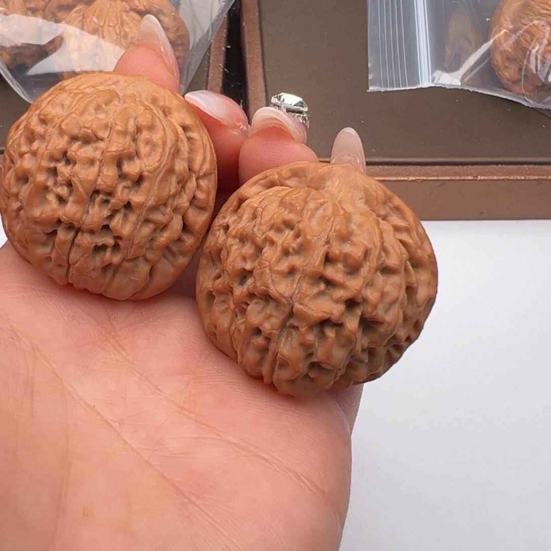 文玩核桃把件莲花39丽