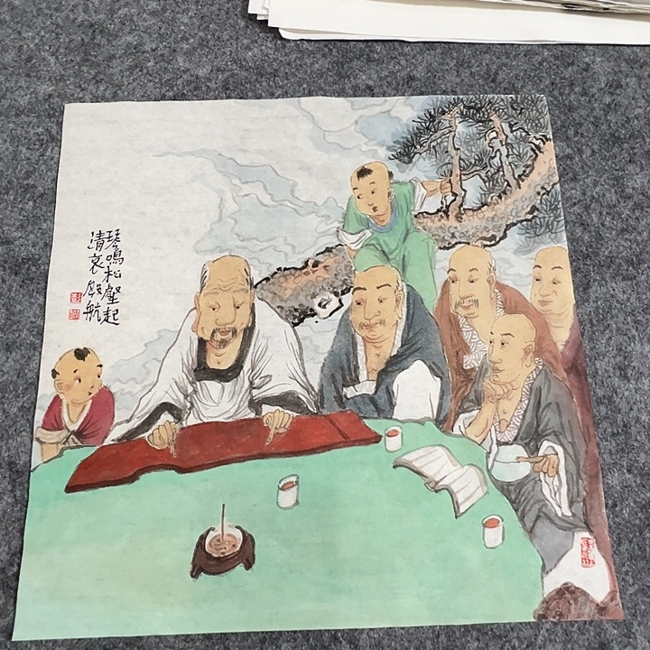 国画彭航  手绘原创