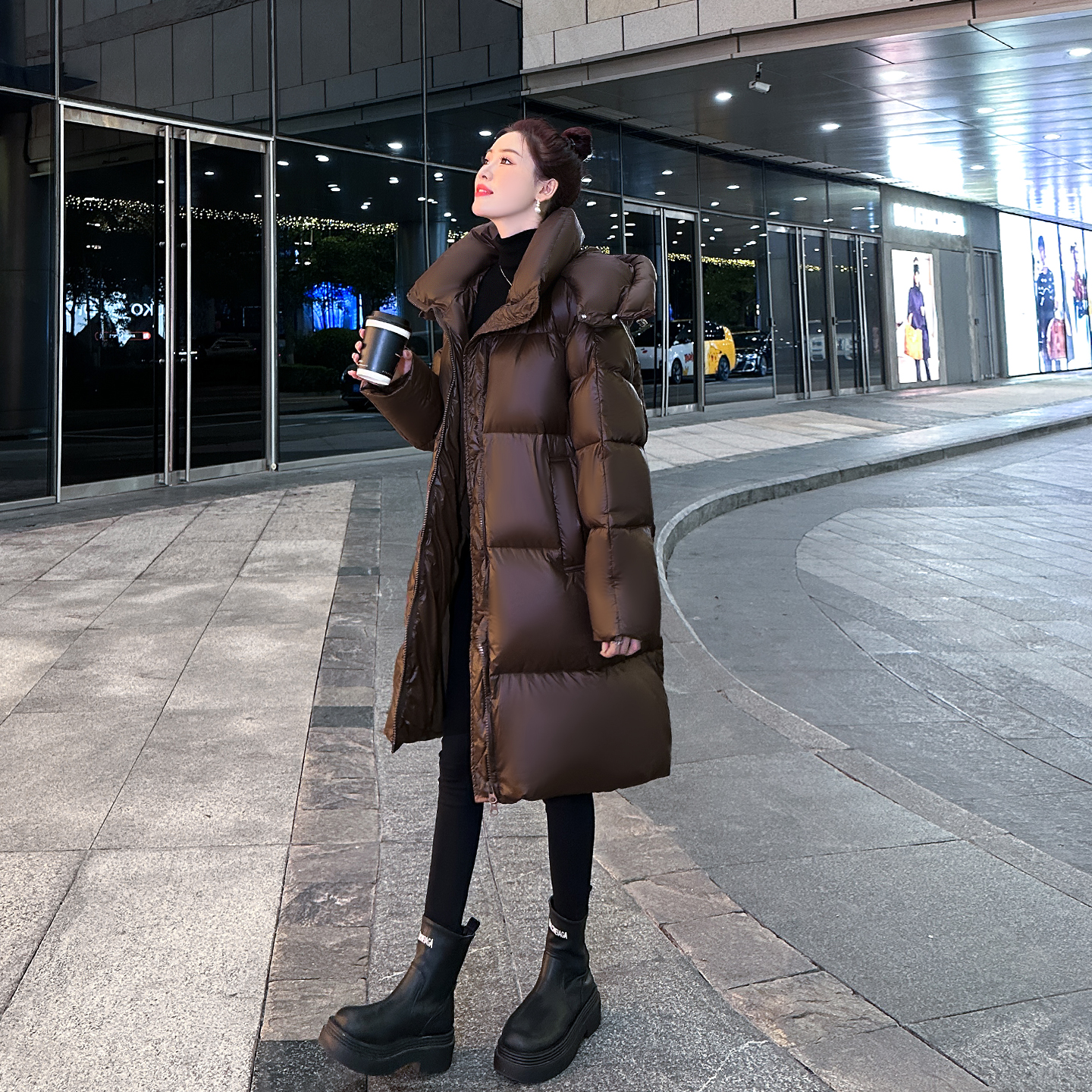 超厚羽绒服女中长款2025冬装新款韩版宽松过膝加厚保暖极寒外套潮