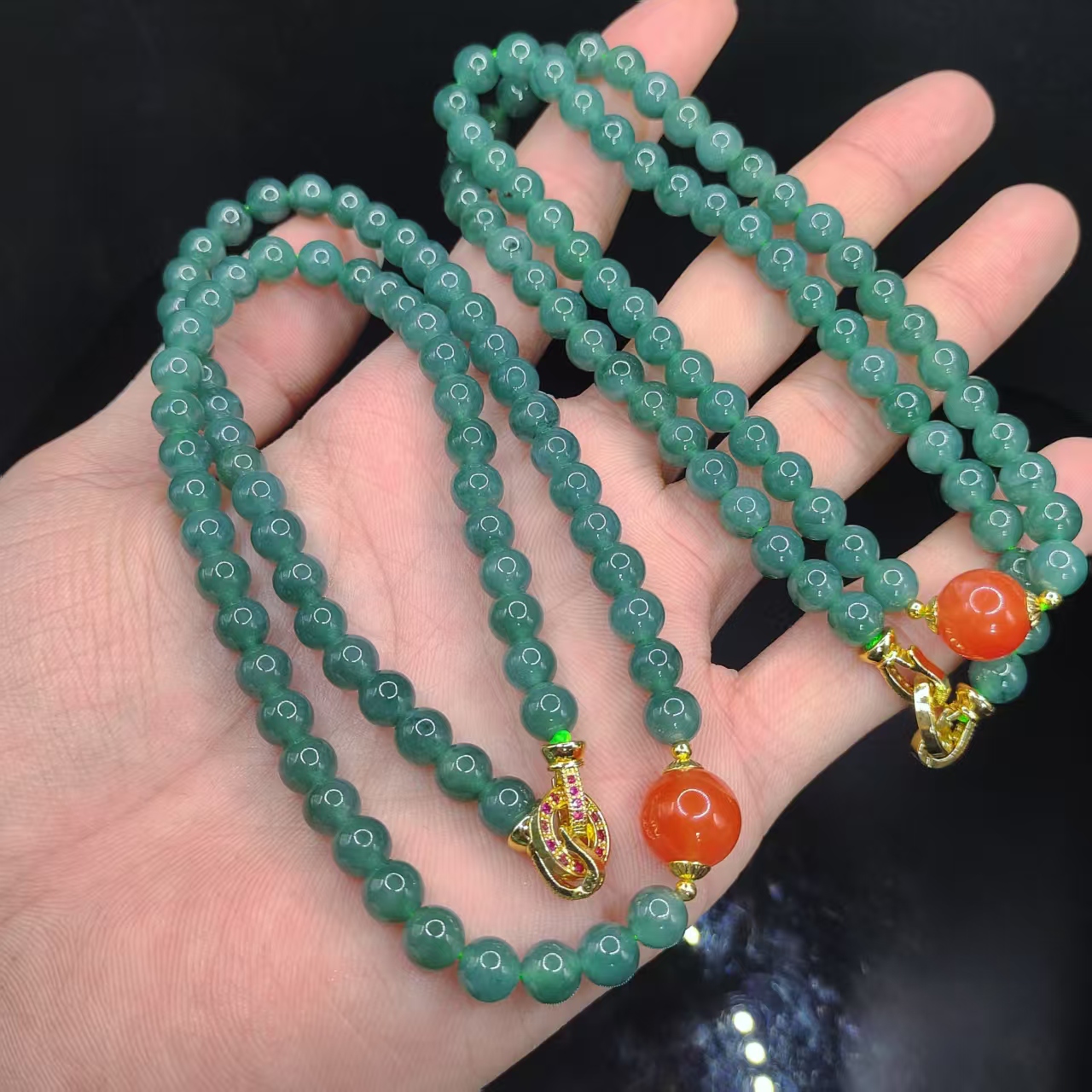 【龙龙严选】翡翠DIY女神链Y13【多样性发其一】约5mm+