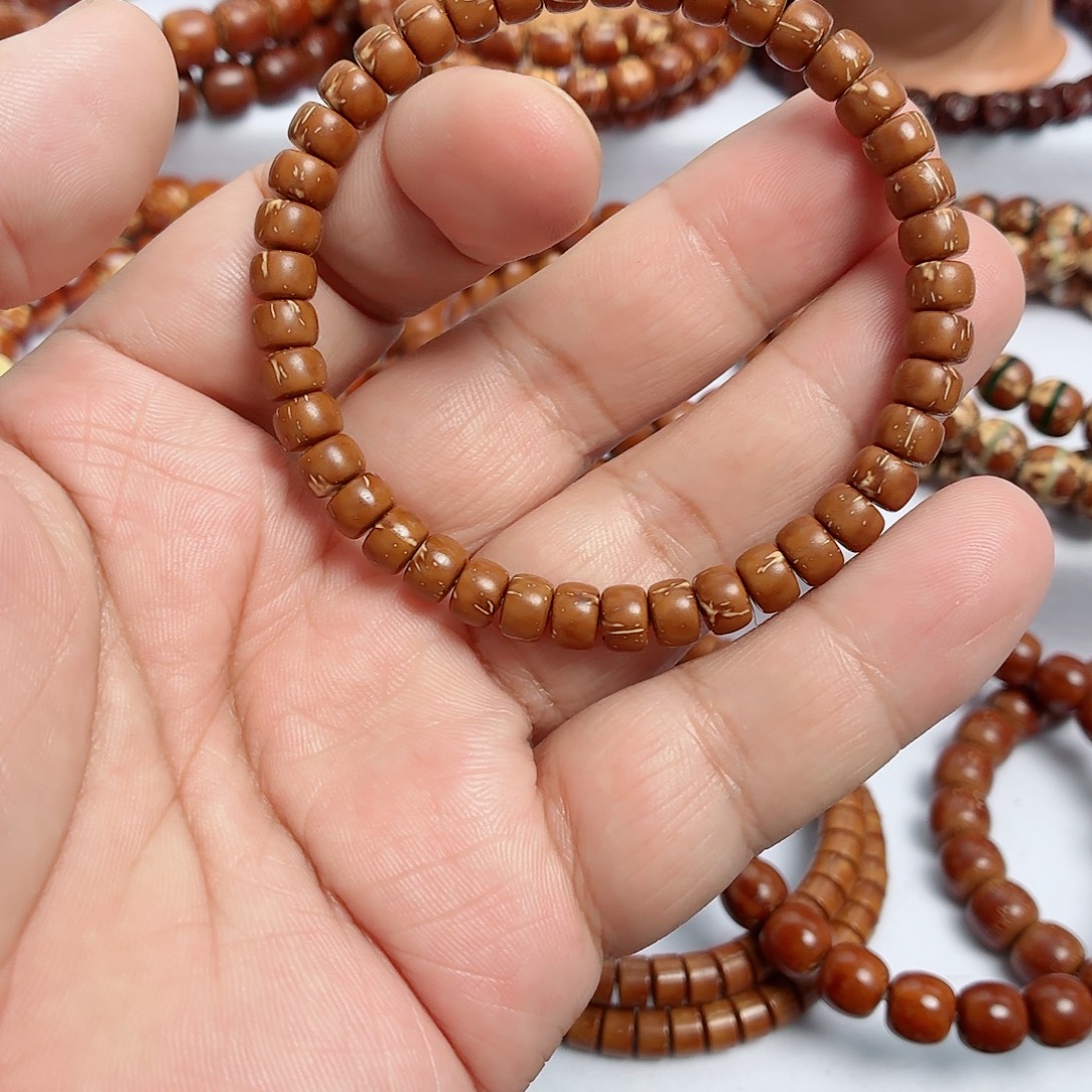 紫金鼠手串火焰纹纯肉老型