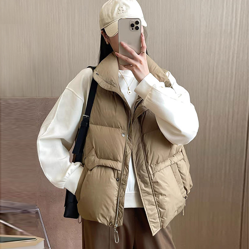 新款时尚宽松洋气保暖立领马甲背心N4W15400