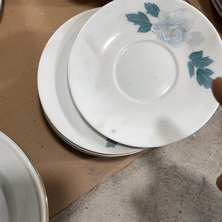 陶碟子碟子碟子手绘两个14公分