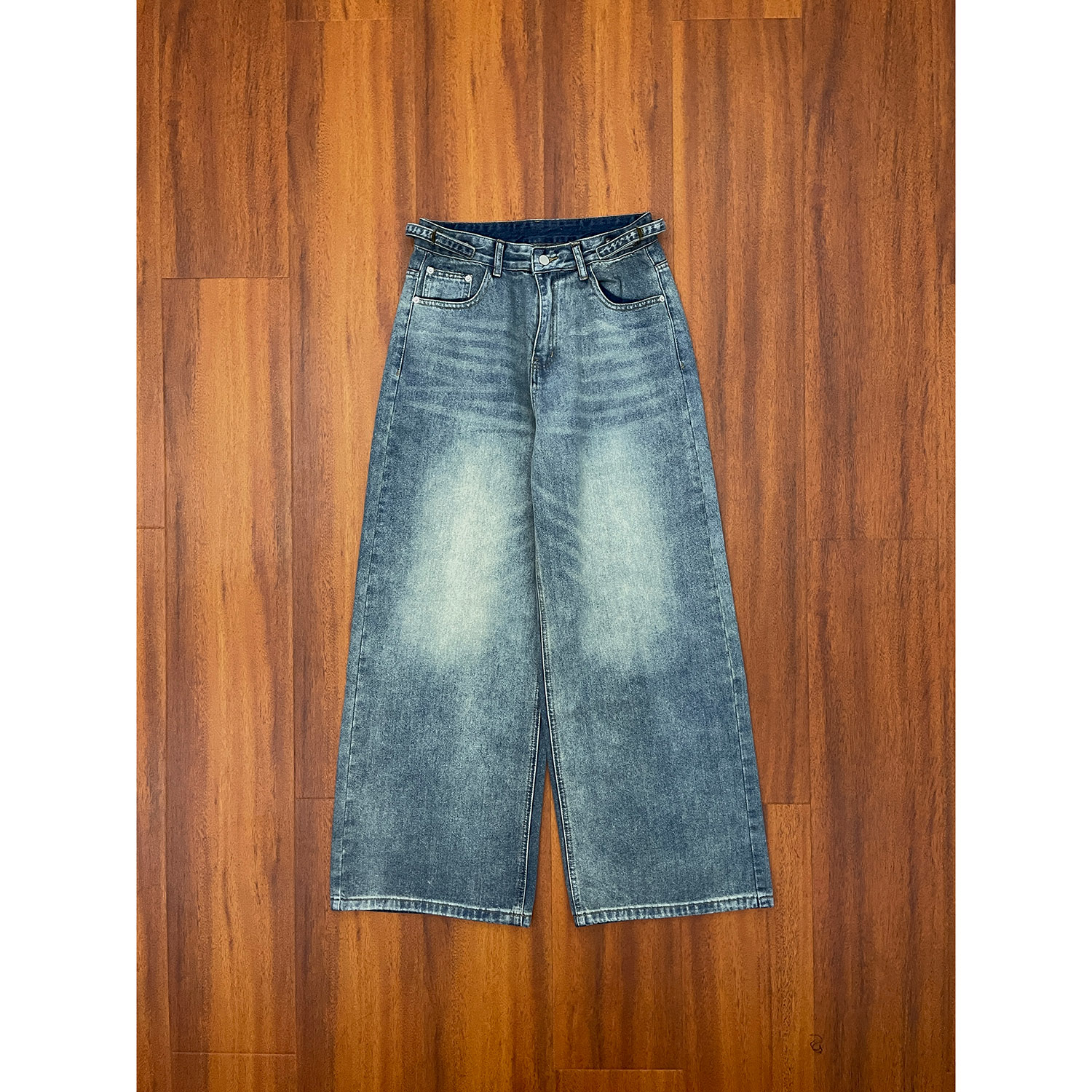 19studio WAYNEPRINCE 纹路牛仔裤