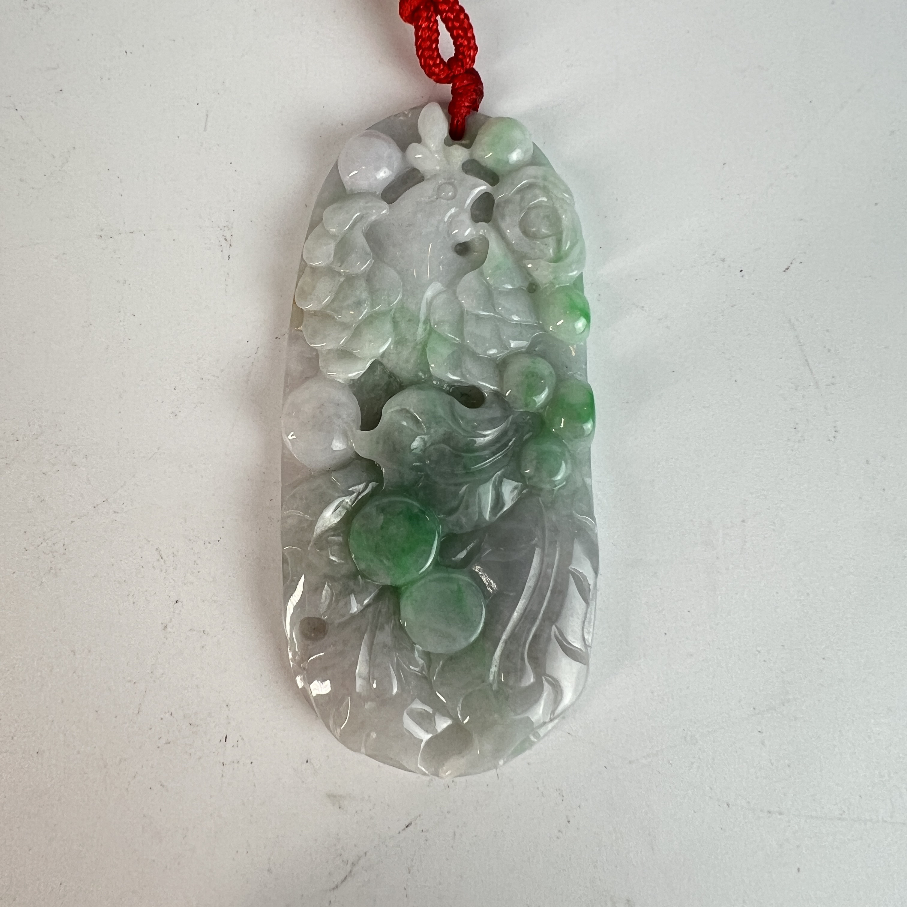 TM 111548 近现代 翡翠雕花鸟纹挂件