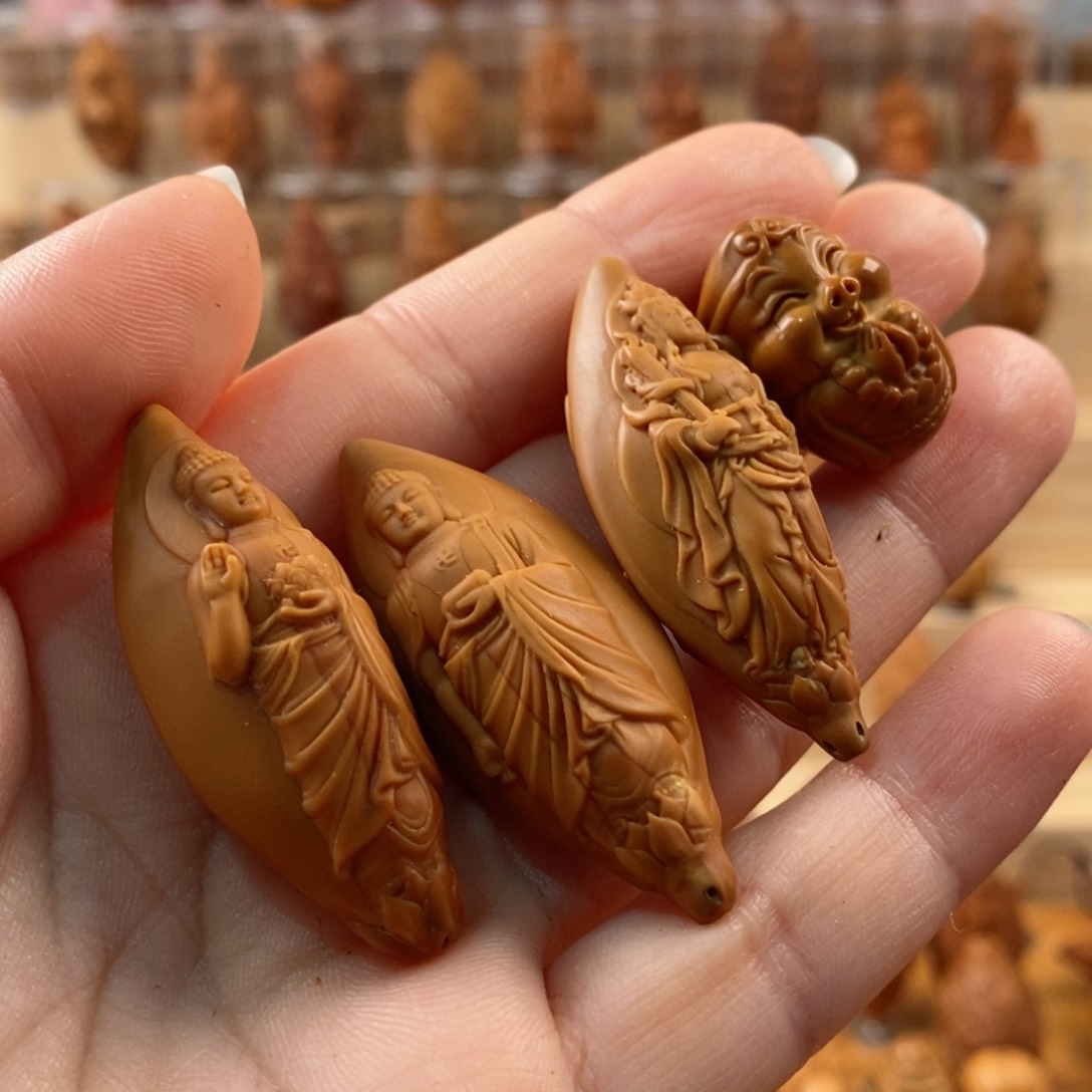 橄榄核手串/手链尘**心四颗单籽