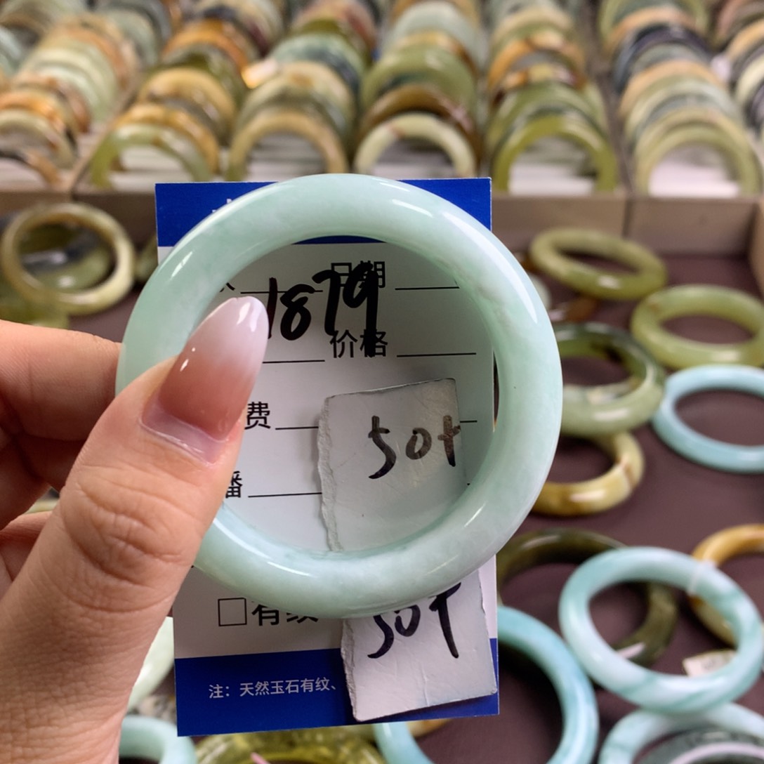 蛇纹石玉未镶嵌手镯1879