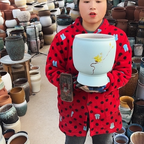 口20高25瑕疵盆子。