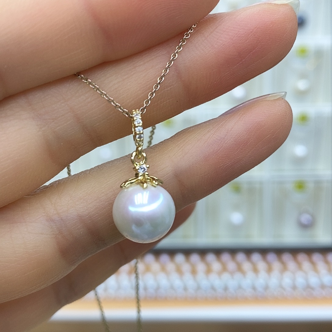 吊坠(赠链)淡水珍珠银S925镶嵌