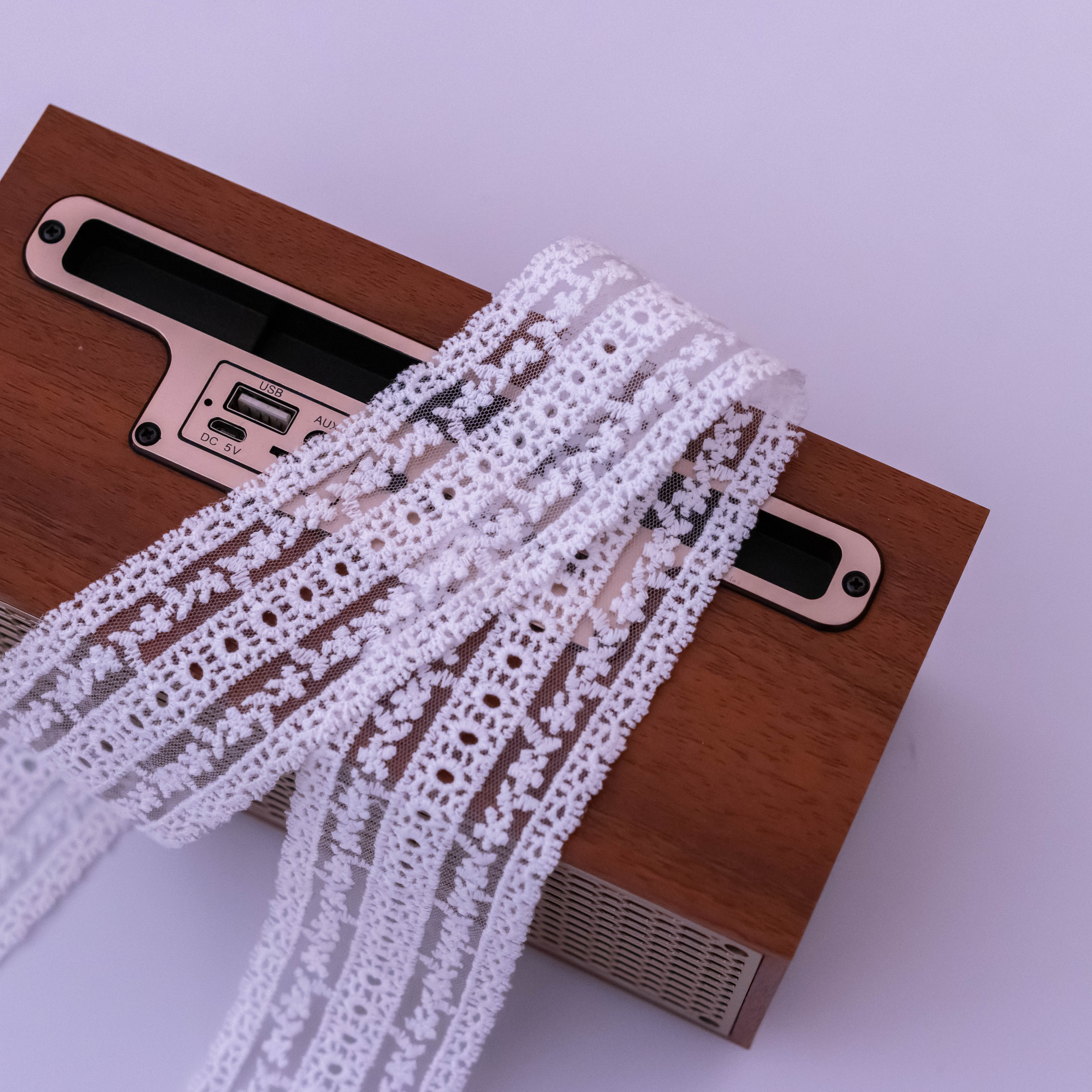 白色双边网纱花边辅料diy手工布艺材料桌布被套沙发套装饰花边