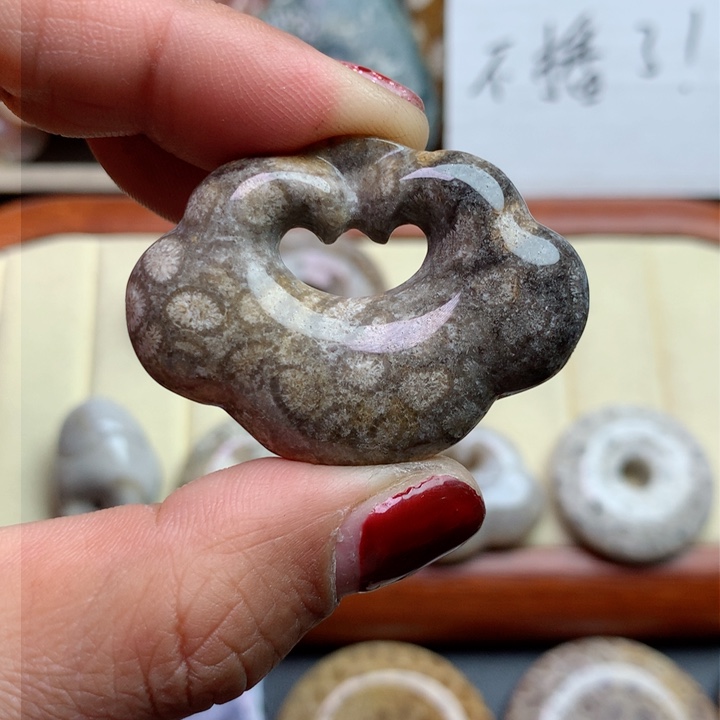 硅化珊瑚（珊瑚玉）颈饰未镶嵌