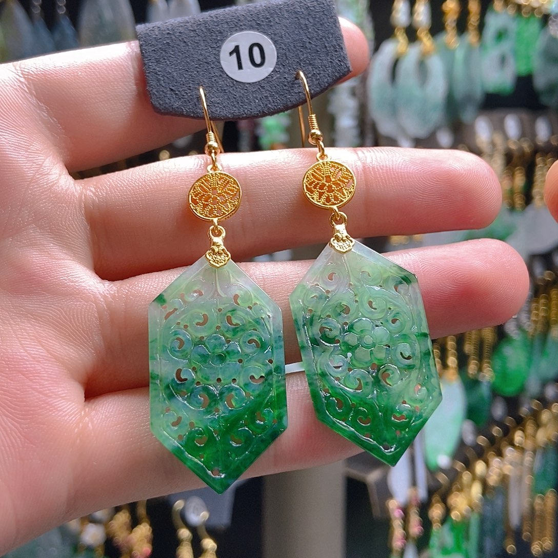 翡翠未镶嵌耳饰翡翠