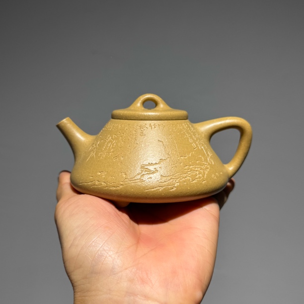 精工·子冶石瓢·大水潭梨皮本山绿泥·170左右·宜兴紫砂壶