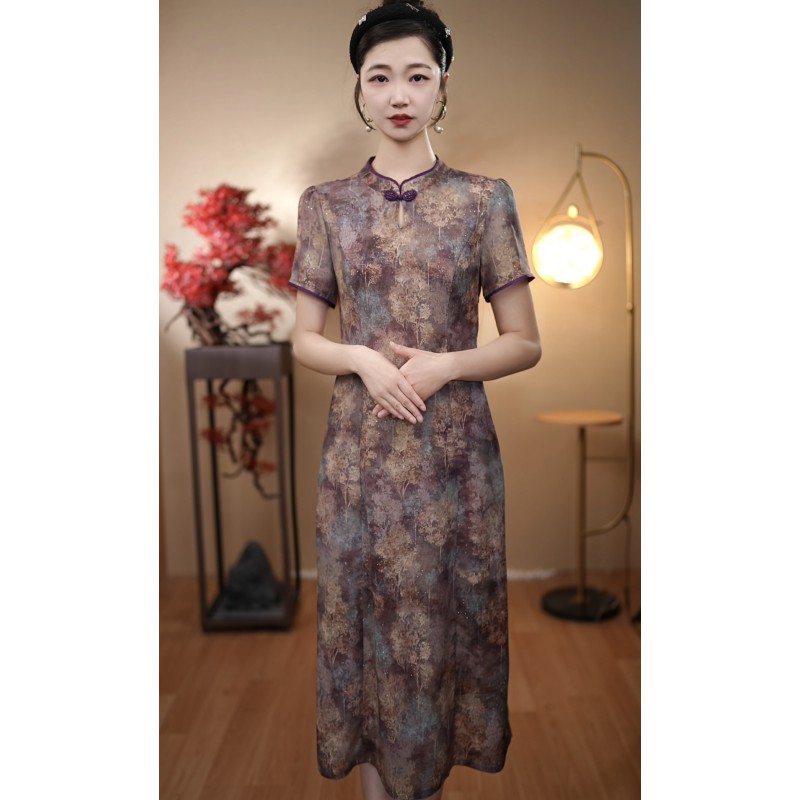 （CS2）2025夏季新品气质时尚国风复古中式裙子女装连衣裙